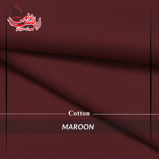 Pure Premium Cotton Fabric – Maroon