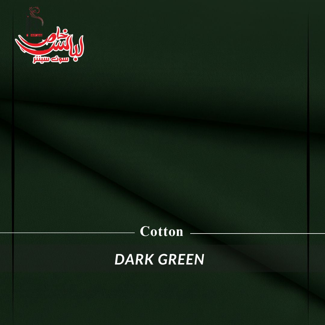 Pure Premium Cotton Fabric – Dark Green