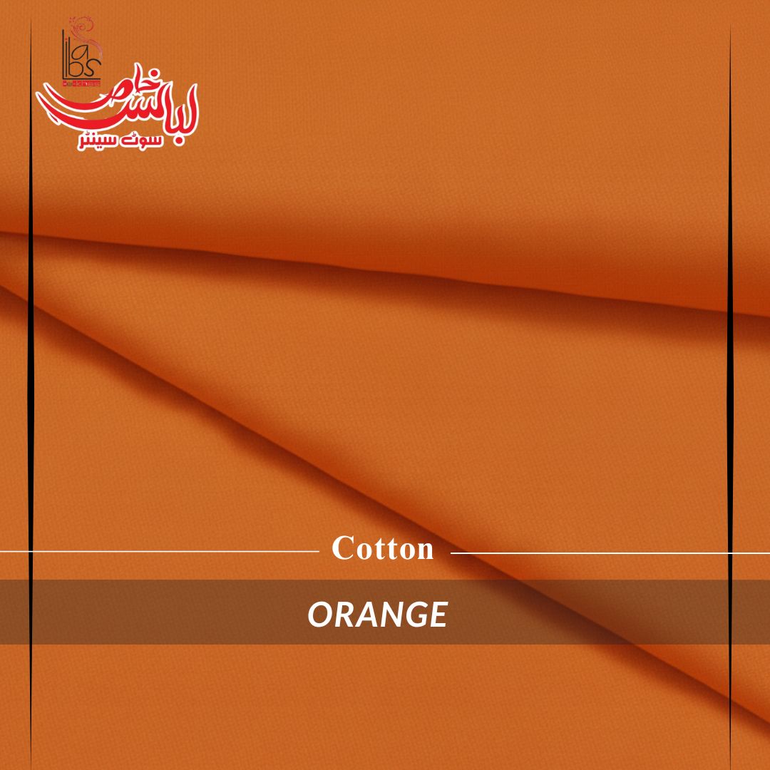 Pure Premium Cotton Fabric – Orange