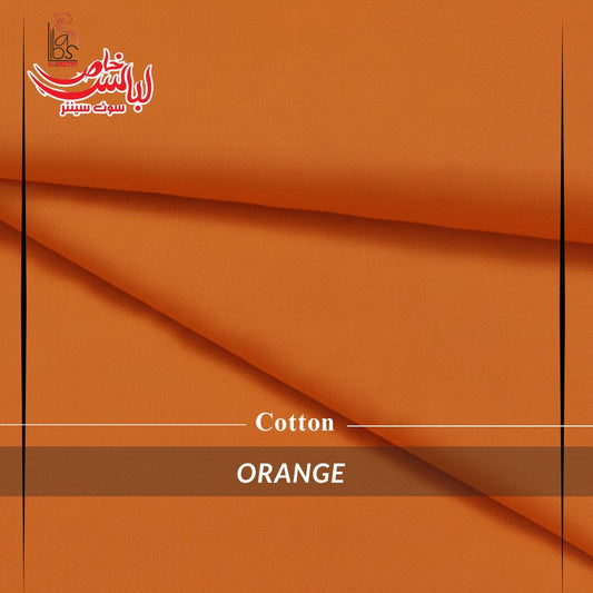 Pure Premium Cotton Fabric – Orange