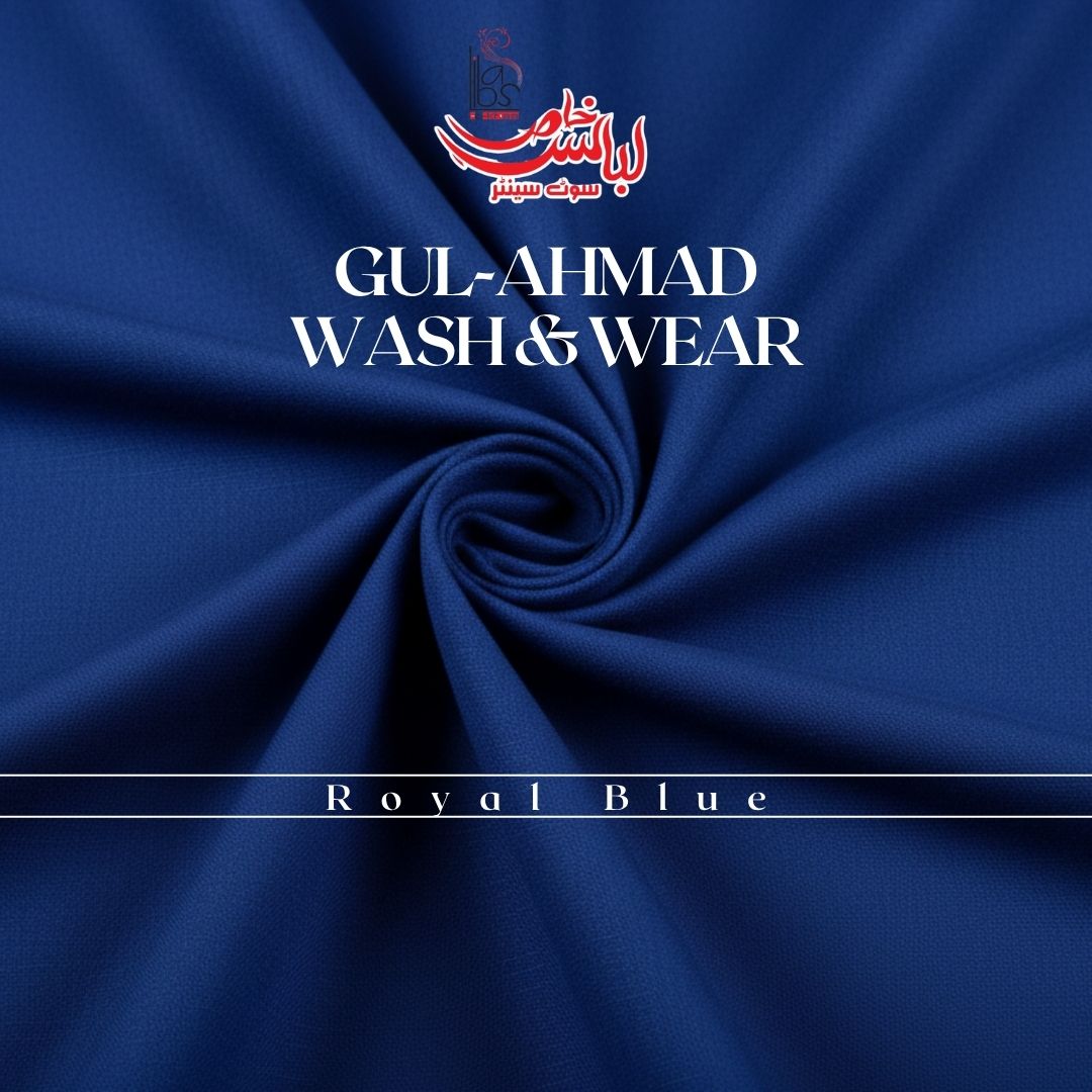 Premium Gul-Ahmad Wash & Wear - Royal Blue