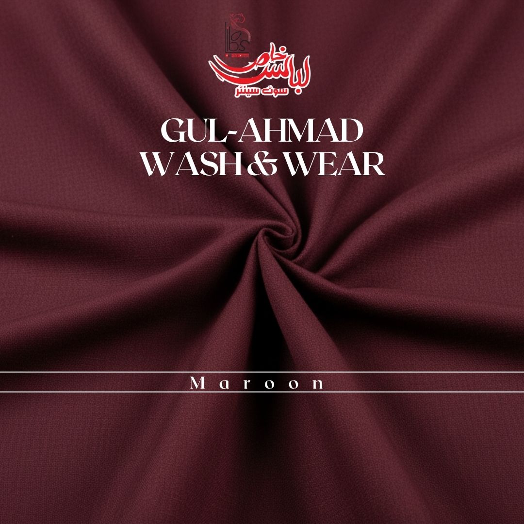 Premium Gul-Ahmad Wash & Wear - Maroon