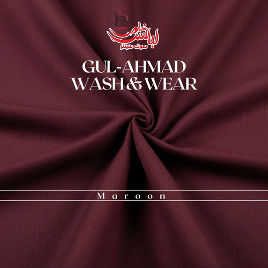 Premium Gul-Ahmad Wash & Wear - Maroon