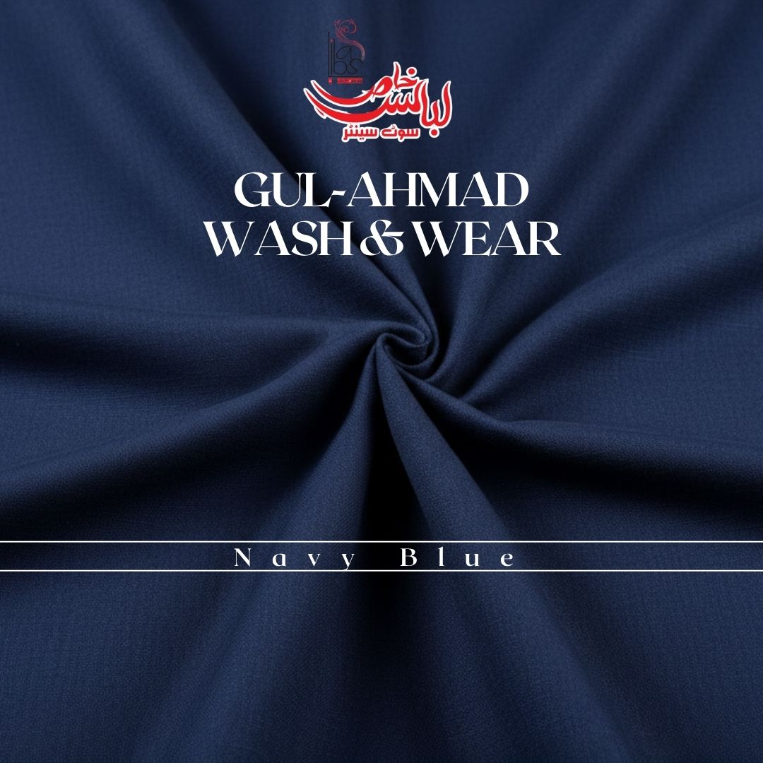 Premium Gul-Ahmad Wash & Wear - Navy Blue