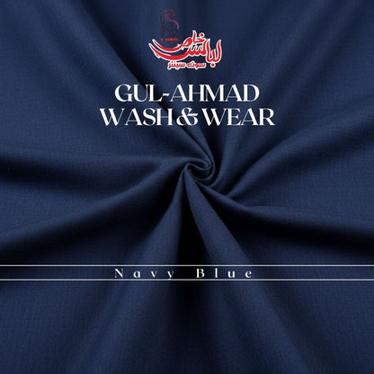 Premium Gul-Ahmad Wash & Wear - Navy Blue