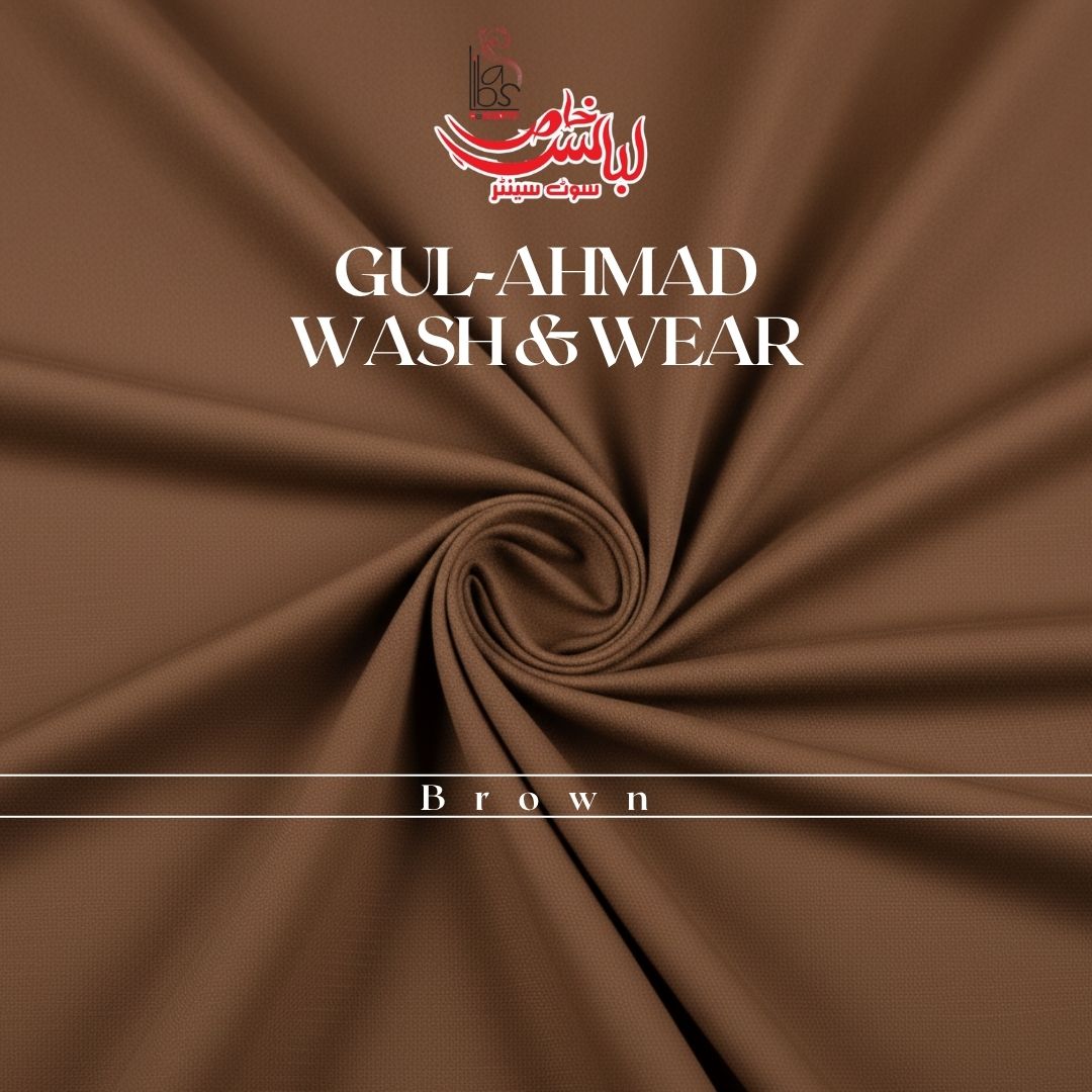 Premium Gul-Ahmad Wash & Wear - Brown