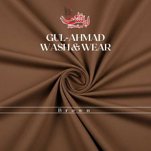 Premium Gul-Ahmad Wash & Wear - Brown
